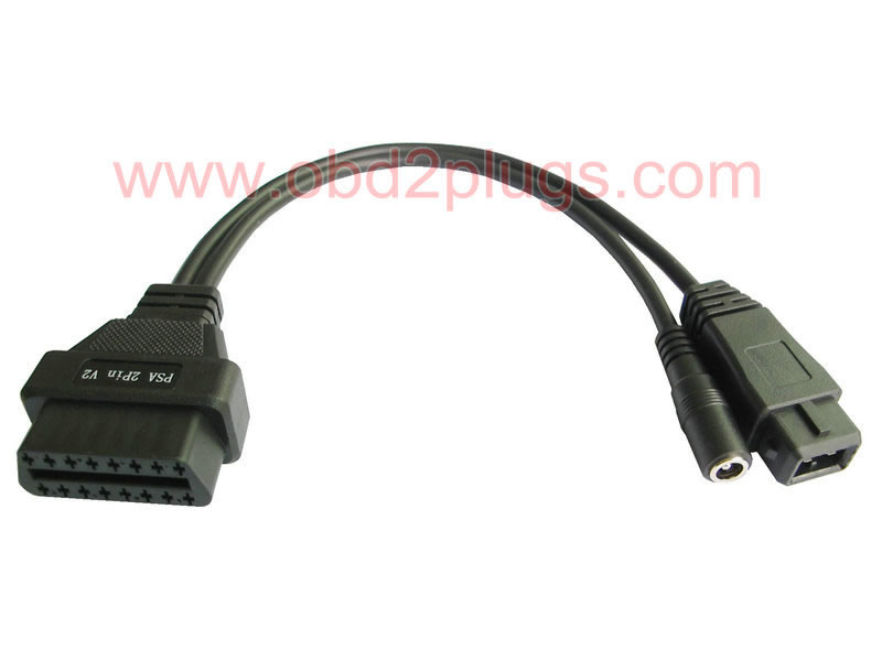 OBD2 Female to PSA-2Pin+DC5.5*2.1 Cable