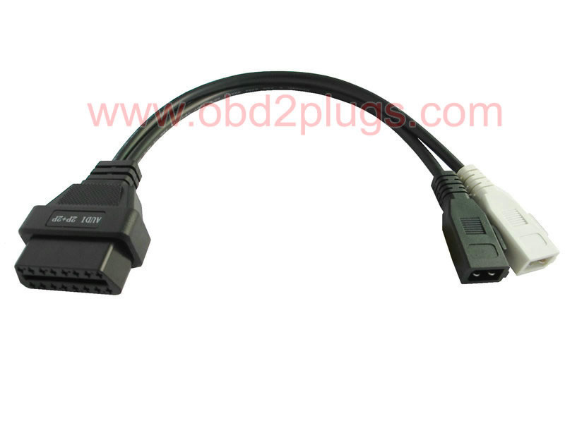 OBD2 Female to AUDI-2Pin+2Pin Cable