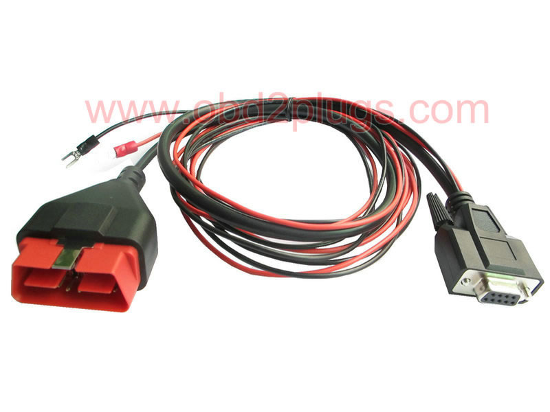 OBD2 Male (24V) to DB9 Female+2Pin Cable