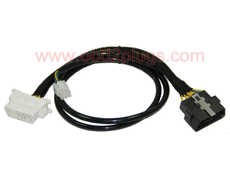 OBD2 Male to OBD2 Female+MOLEX-6Pin Cable