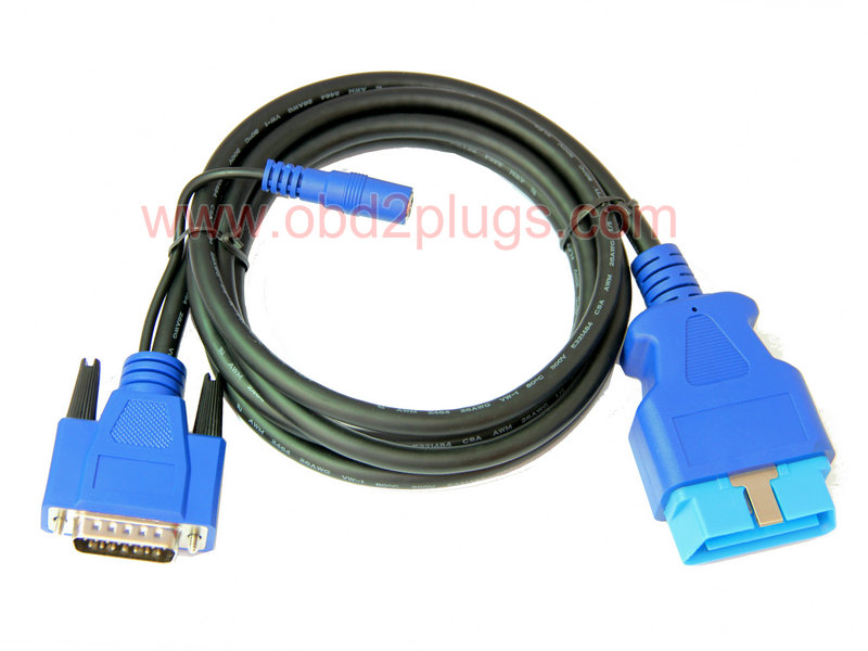 OBD2 Male to DB15 Male+DC5.5*2.1 Cable