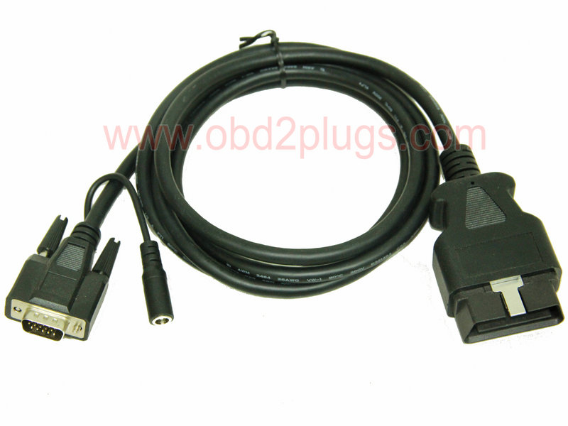 OBD2 Male to HDB15 Male+DC5.5*2.1 Cable