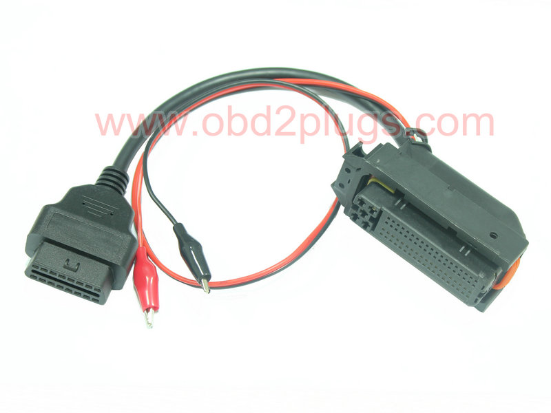 OBD2 Female+Alligator clip*2 to ECU-81Pin Cable