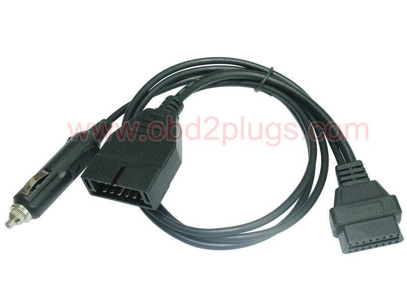 OBD2 Female to GM-12Pin+Cigarette Lighter Cable