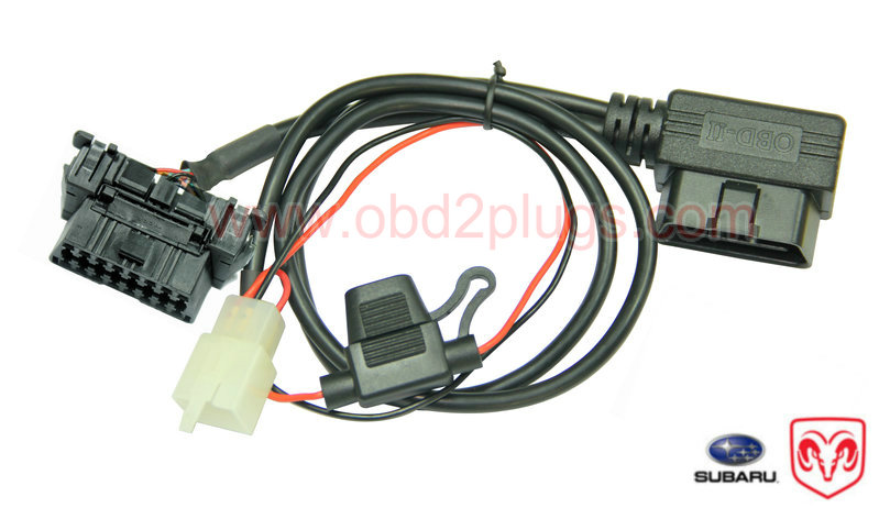 OBD2 splitter Y cable with fuse fit Subaru&Dodge&FIAT