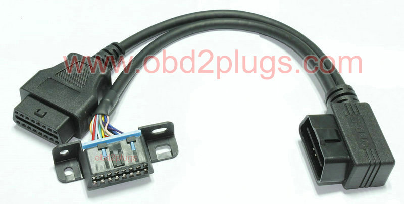 Low Profile Right-angle OBD2 Splitter Y cable for GM&Buick&Cadillac &Ford