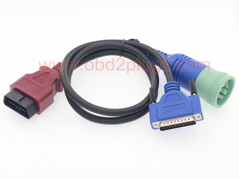 J1939 Male to OBD2 Male+DB25P Male Cables