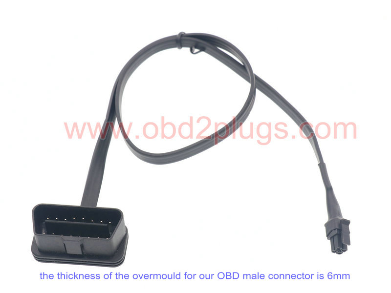 Ultrathin OBD2 Male to MOLEX-4Pin Cable