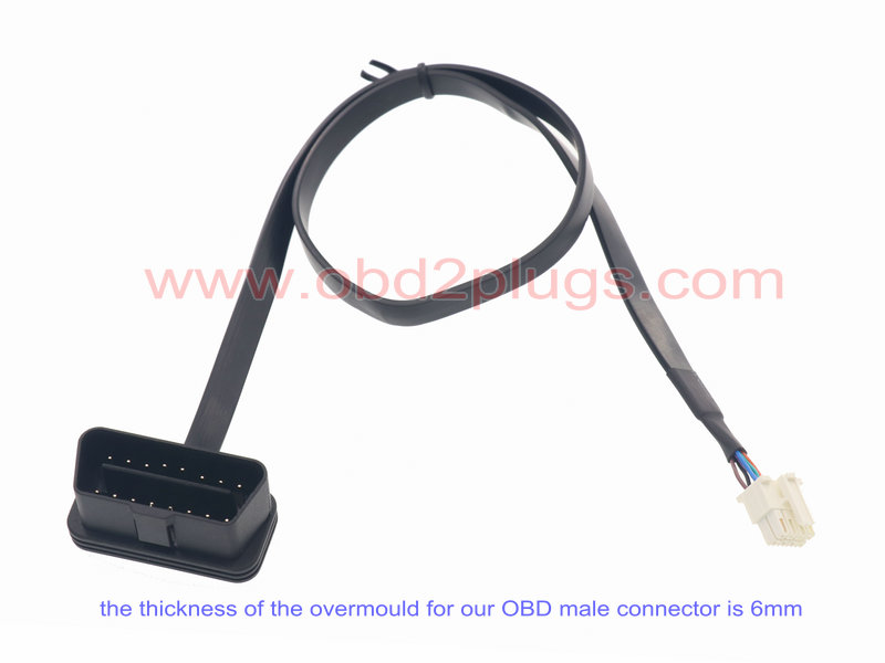 Ultrathin OBD2 Male to Samtec-8Pin Cable