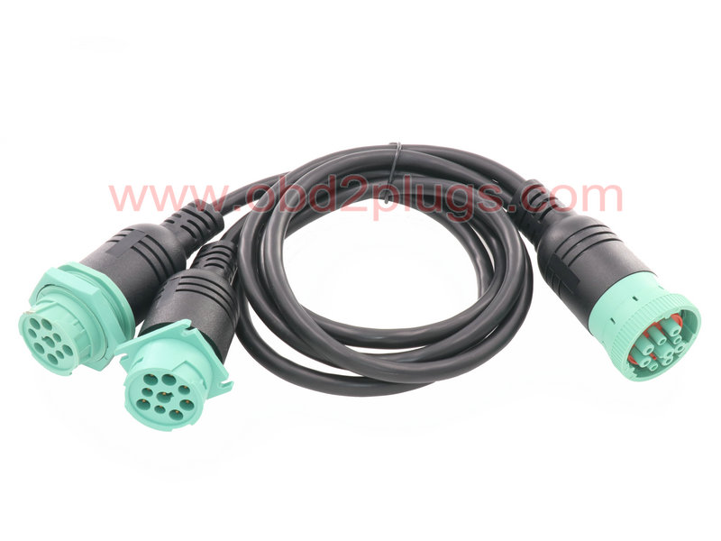 J1939-9Pin Type 2 splitter cable with Jamnut,l=3ft