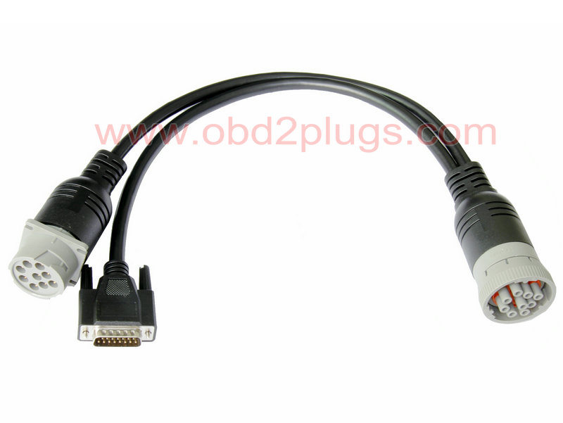 CAT-9Pin Male to Female+DB15 Male cable