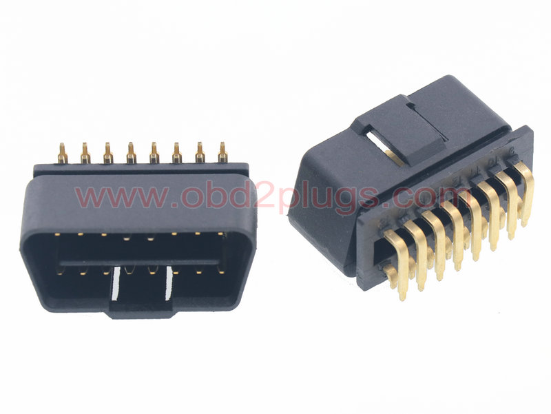 OBD2 J1962 Male Connector with Right-Angle Pin