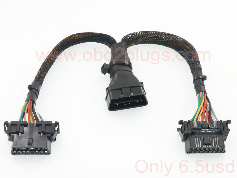 OBD2 Splitter Y cable for old HY&TOYOTA&Dodge